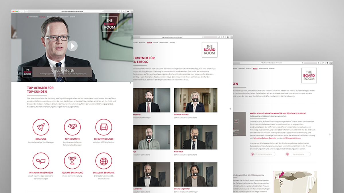 Corporate Website für The Boardroom