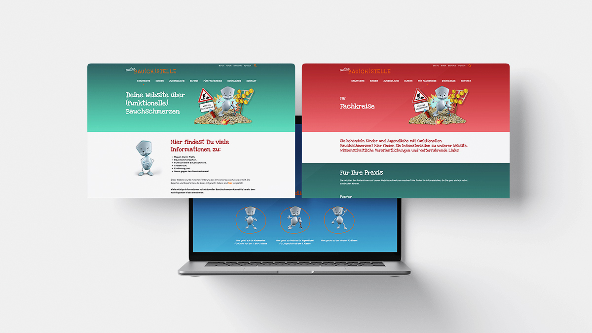 Headerbilder Mockup Website meine Bauchstelle