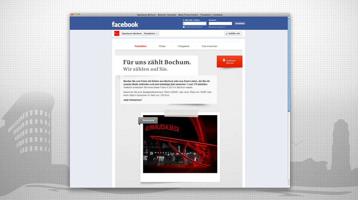 Facebook-App für Foto-Gewinnspiel