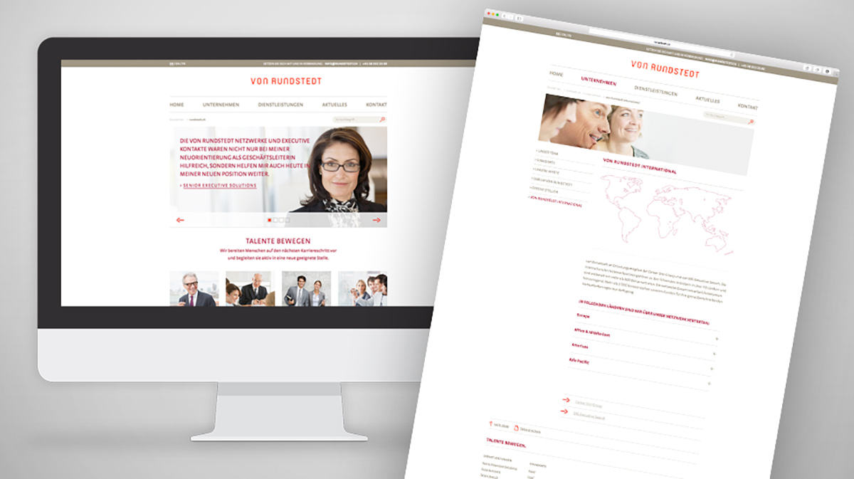 Corporate Website für von Rundstedt in der Schweiz