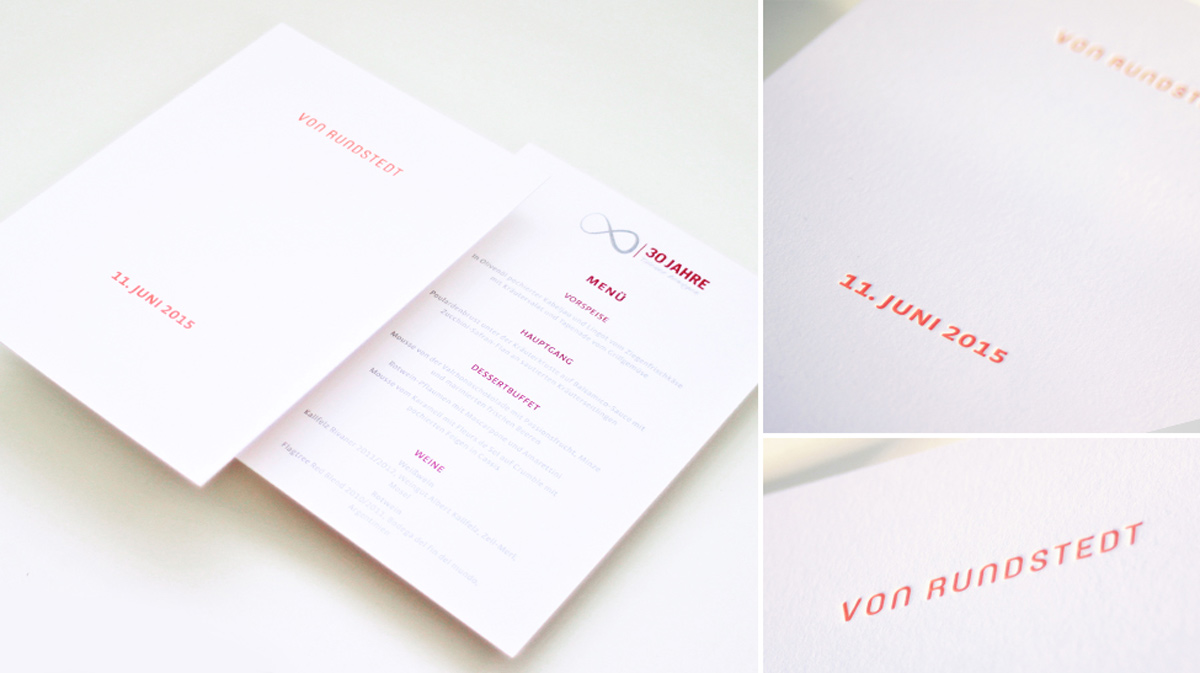 Logo, Druckerzeugnisse und Fotocollage für die von Rundstedt-Jubiläumsfeier