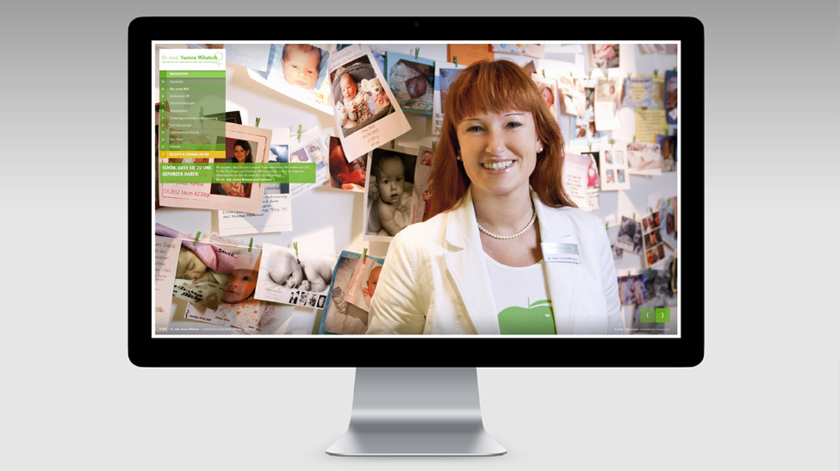 Mockup Website mit WordPress für Arztpraxis