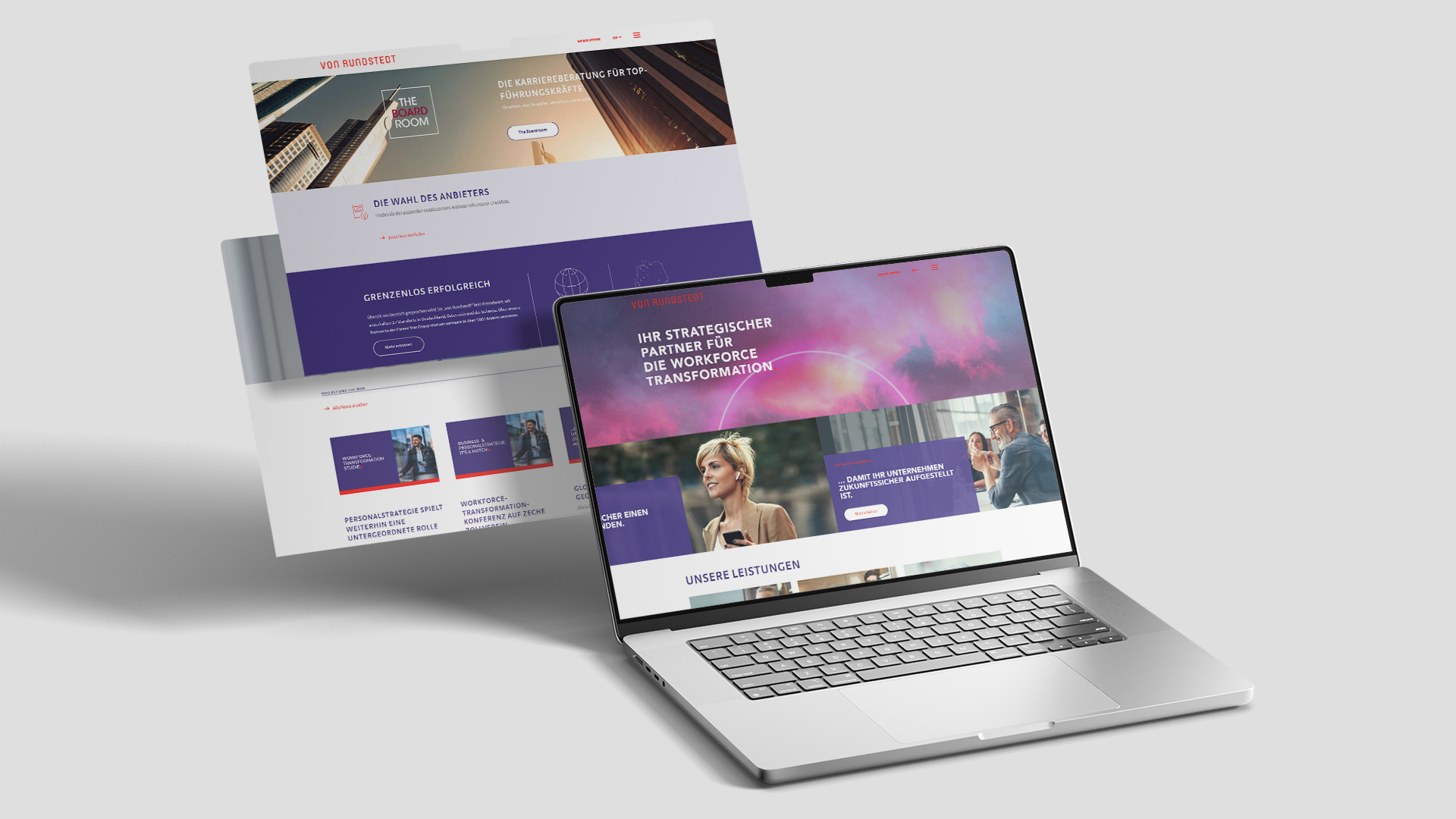 Mockup Corporate Website für von Rundstedt